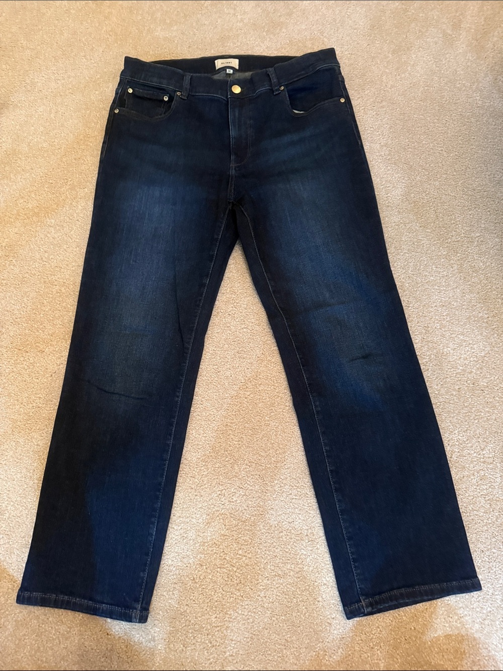 DL1961 Women's Dark Blue Cropped Jeans